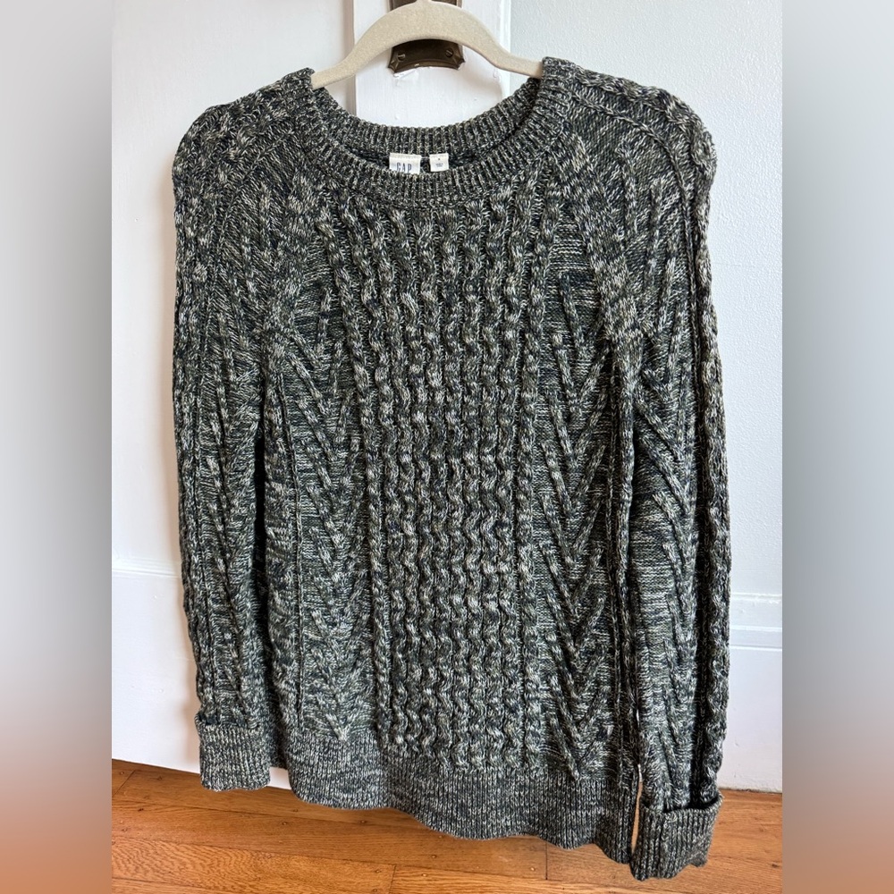 Gap Green Cable Knit Sweater